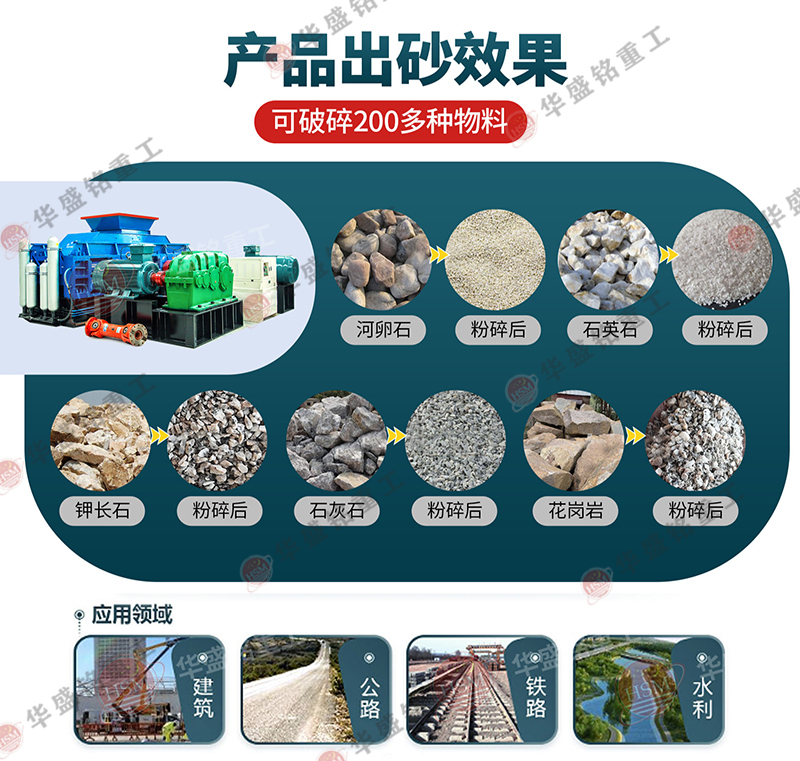 關(guān)鍵字瓜米石制砂設(shè)備 對輥式制砂機(jī)多少錢 液壓對輥制砂機(jī)